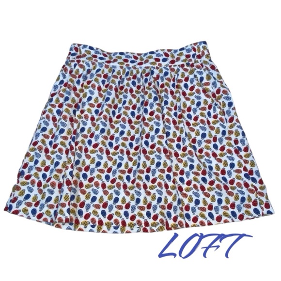 LOFT Outlet Linen Blend Pineapple Colorful Skirt - Women’s Medium - Picture 12 of 12